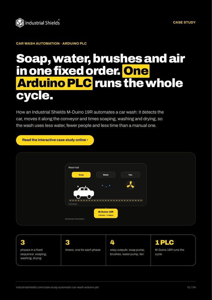 Case study: automatic car wash with an Arduino PLC