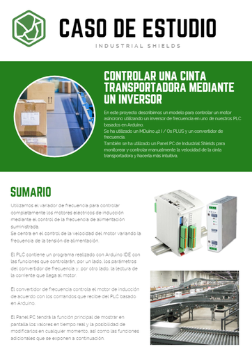 Caso de Estudio - Controlar cinta transportadora usando inversor